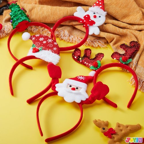 JOYIN 14 PCS Christmas Headbands - Festive Designs for Holiday Parties | One Size Fits All