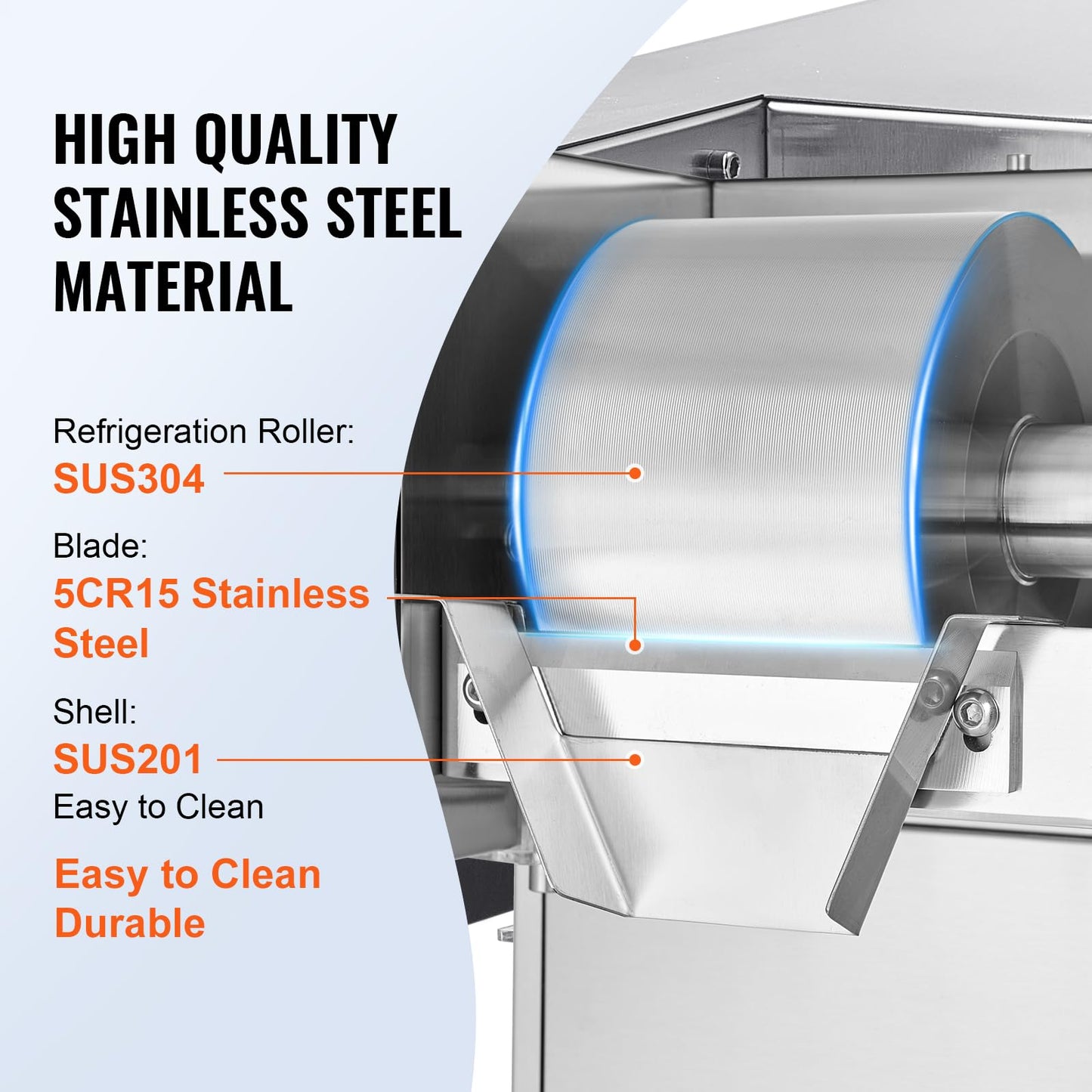 VEVOR Commercial Snowflake Ice Machine, 397LBS/24H Snowflake Ice Maker, Stainless Steel Ice Shaver Machine, Electric Snow Cone Maker, Liquid Cooling System for Rapid Heat Dissipation, Ice Cream