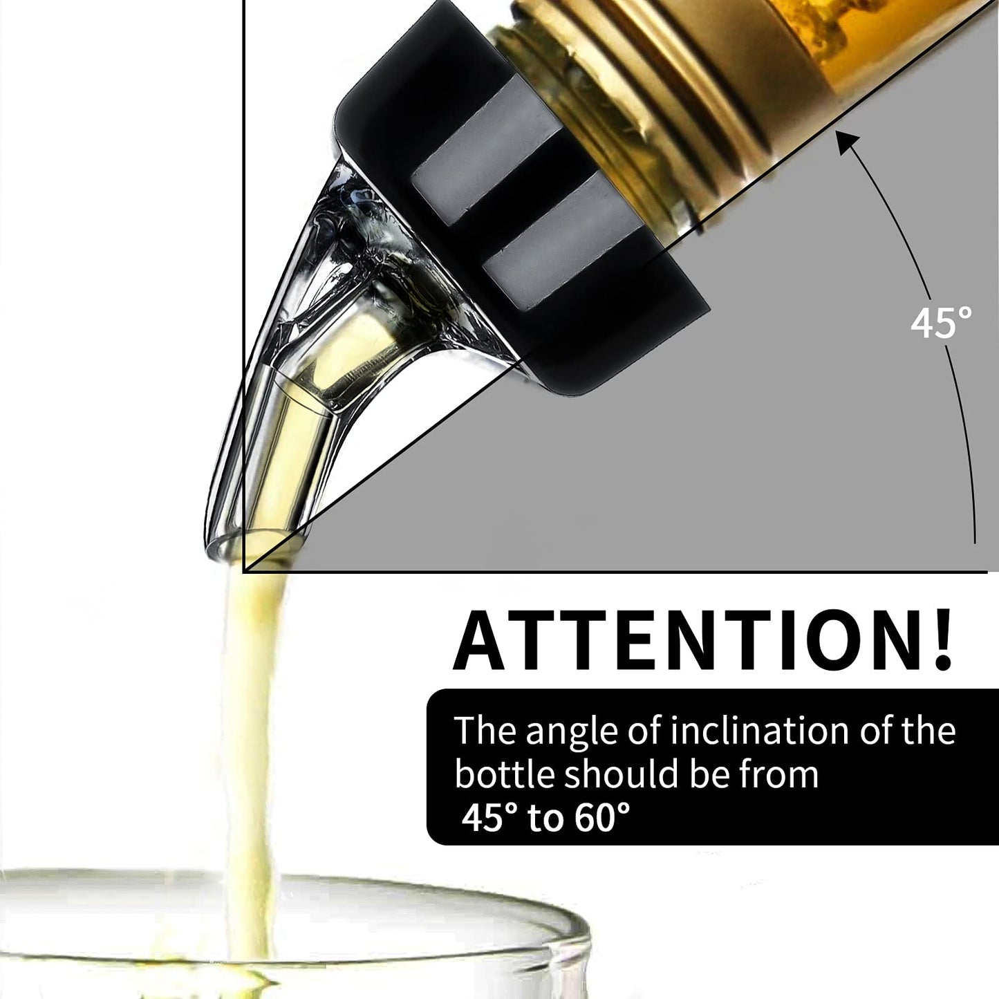 Automatic Measured Bottle Pourer - 1.5oz/45ml Quick Shot Spirit Measure Pourer Drinks Wine Cocktail Dispenser Home Bar Tools