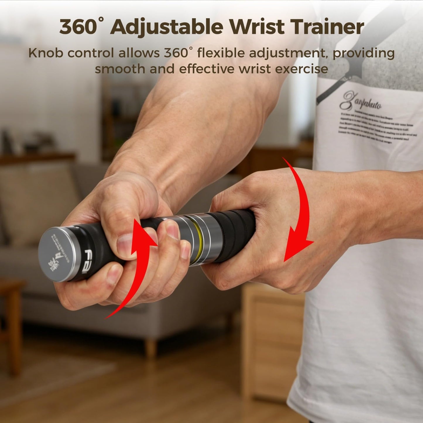 Aluminum Alloy Adjustable Grip Wrist Strengthener with Protective Tape Wrapping, 9.8 x 1.5 in Stepless Grip Strength Trainer with Knob Adjustment, Black Portable Forearm Exerciser for Rehabilitation