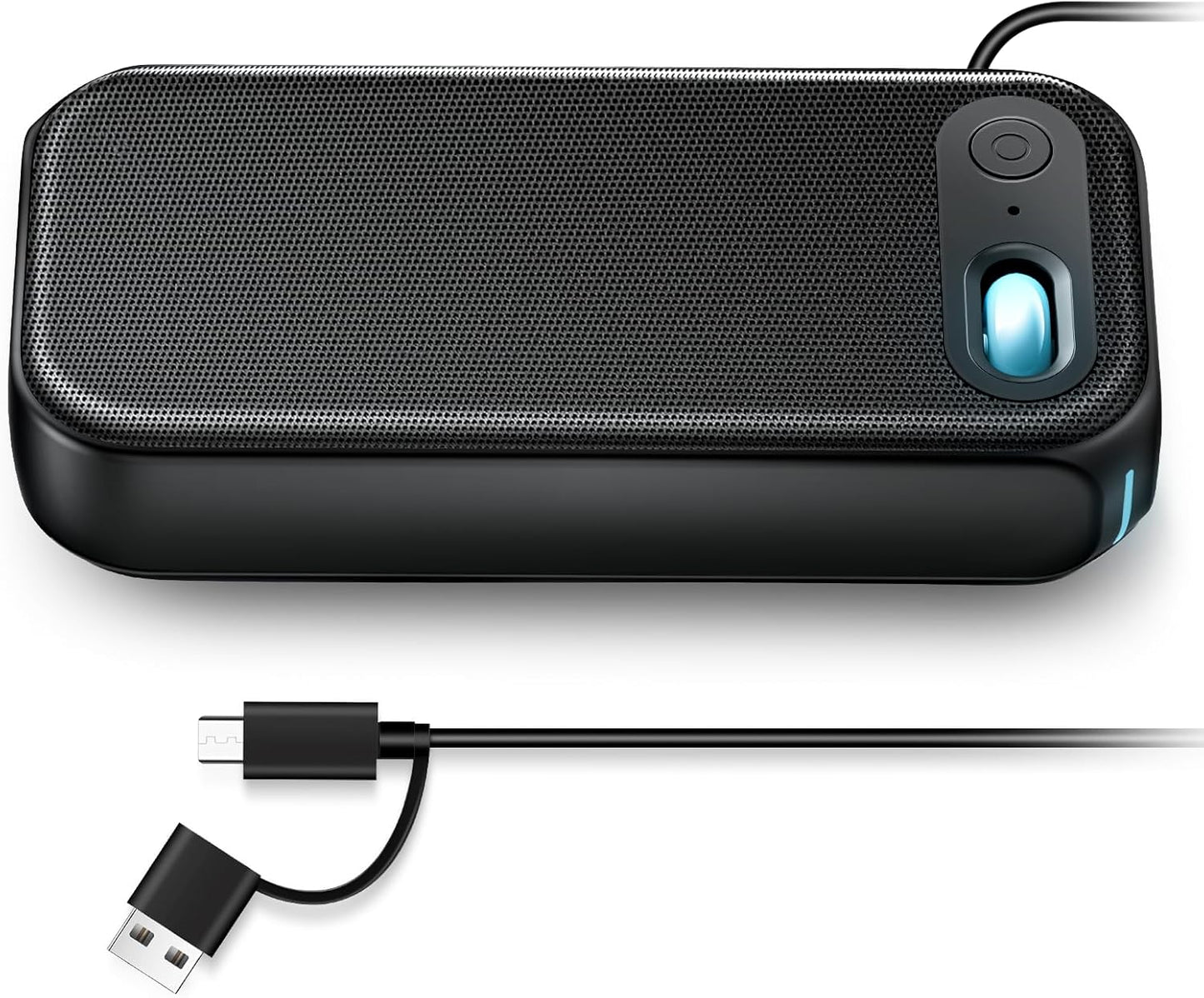 VkingMoR USB-A/USB-C Computer Speakers for PC Desktop, Wired Portable Mini Sound-bar for Monitor with Stereo Sound
