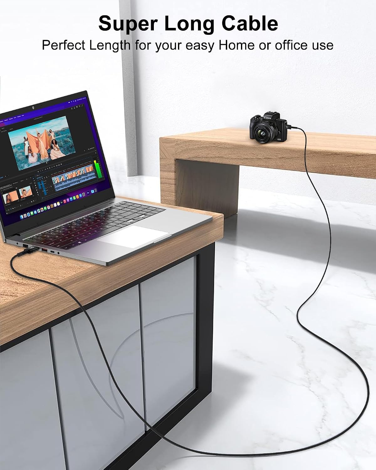 10FT AILKIN USB to USB Cable, A to A Extension Cable, Double Side USBA Cord for Monitor, Hard Drive, Laptop Cooling