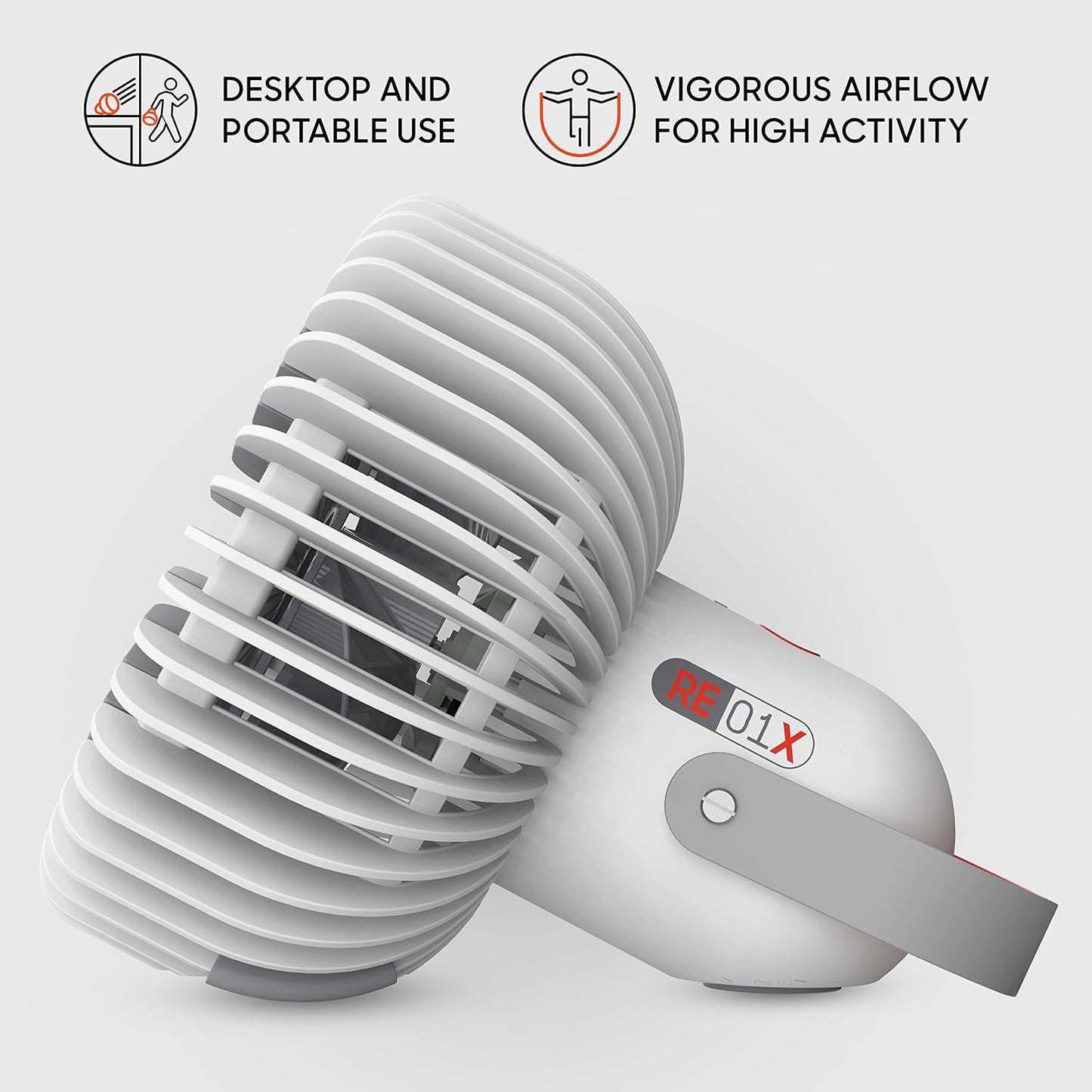 01X 17 Sharper Image REFRESH Rechargeable Personal Fan, Powerful Airflow, Quiet Operation, Hours of Run Time on Low