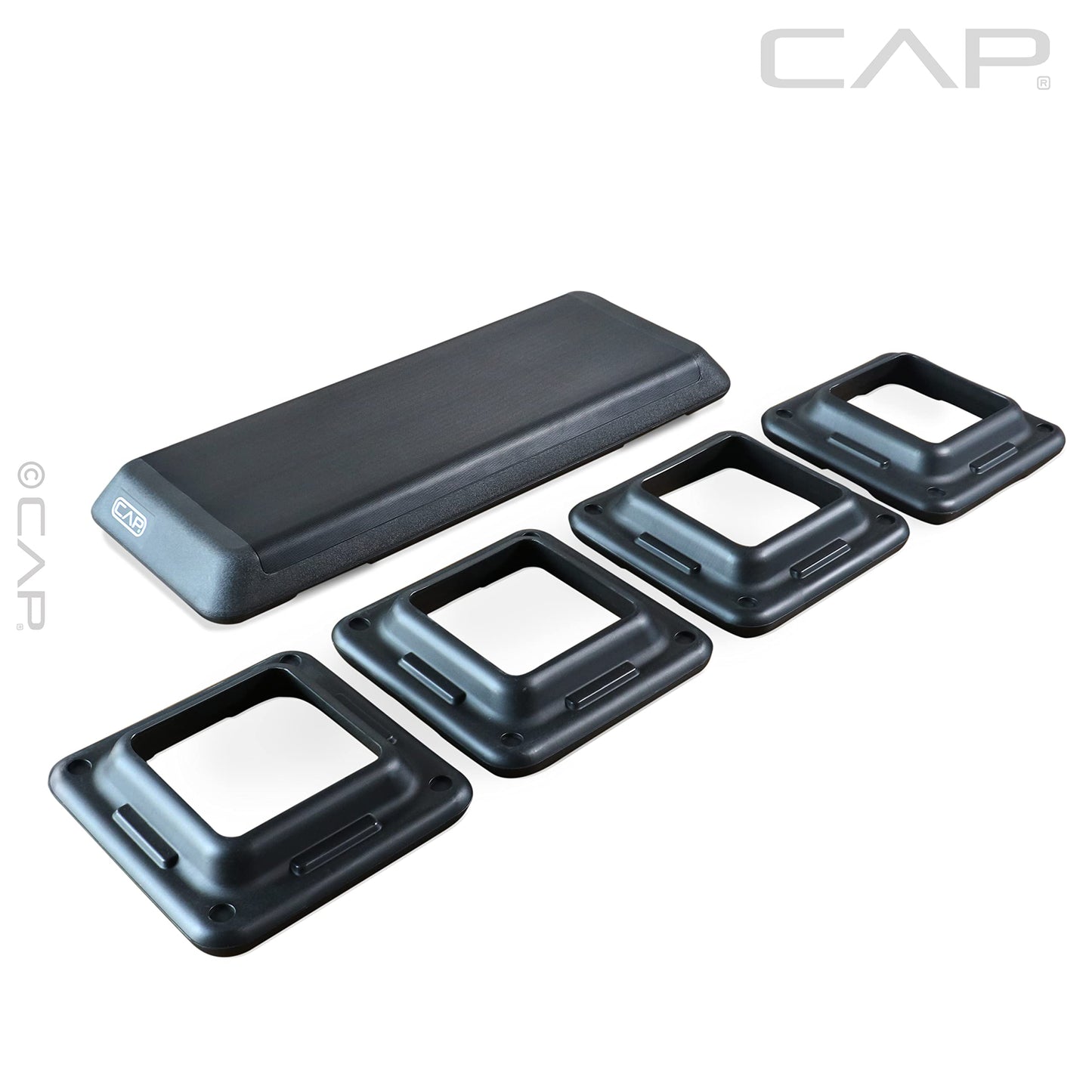 Cap Barbell Adjustable Aerobic Step Platform Exercise Step, Gray