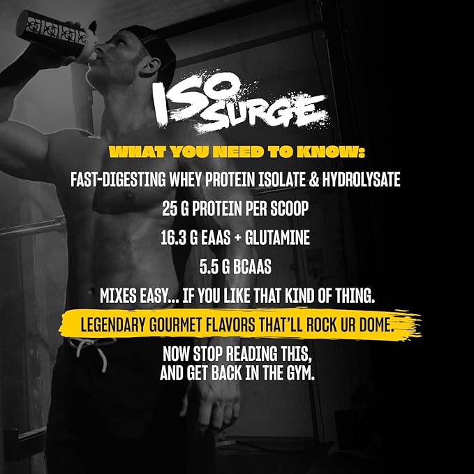 Mutant ISO Surge Whey Protein Isolate Powder Acts Fast to Help Recover, Build Muscle, Bulk and Strength, 5 lb - Cookies & Cream