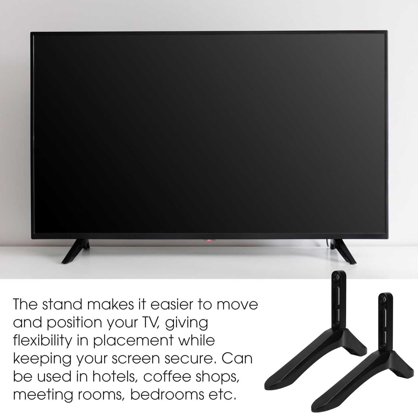 Marsrut 32 65 Inches Universal TV Stand Base Fit for to LCD LED TVs, Small Table Top Pedestal Monitor Riser, Steel