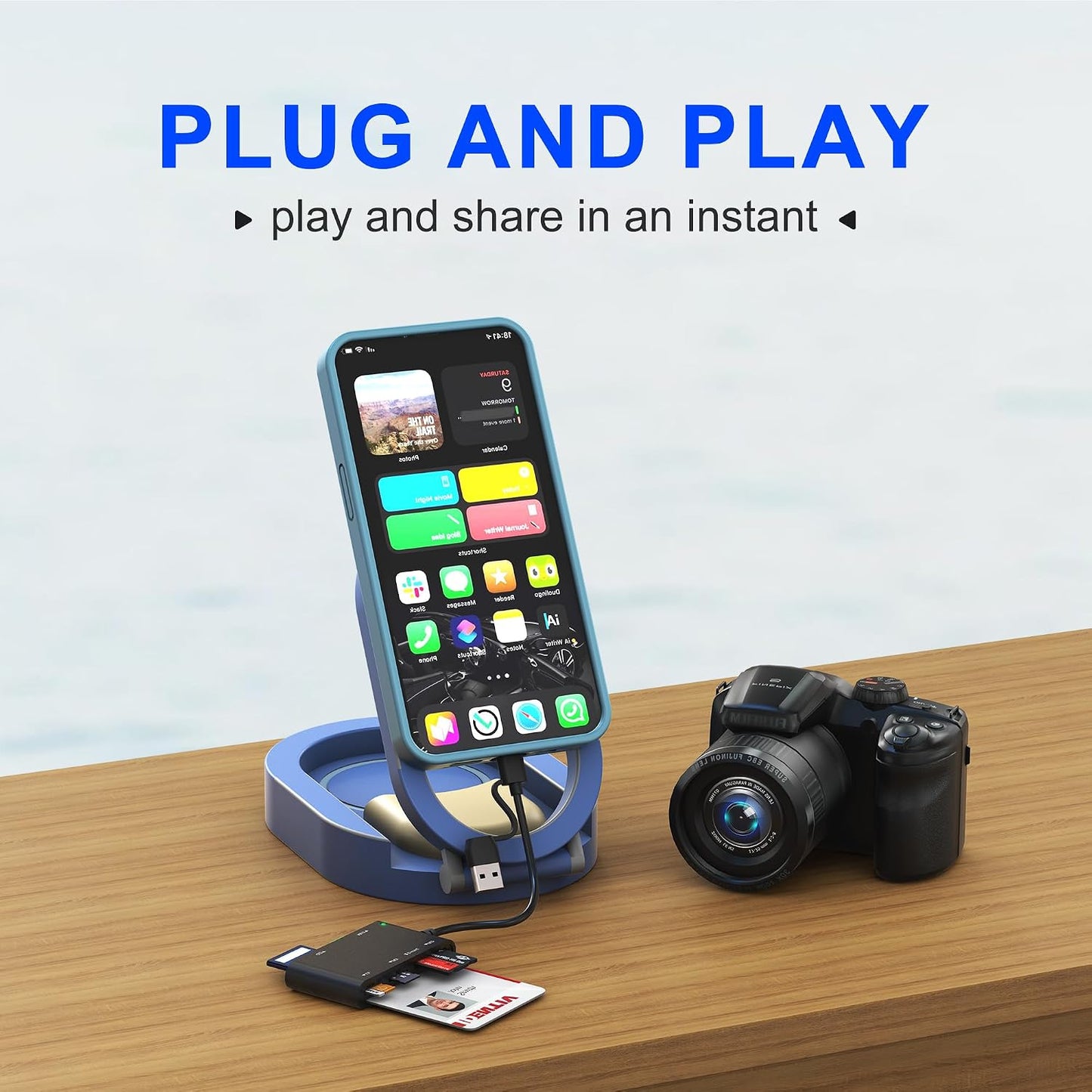 Yeemie Pro 7 2 Duo/M2/IC/PIV USB C/A Smart Card Reader and Memory Card Adapter in CAC Reader- Military CAC, SIM