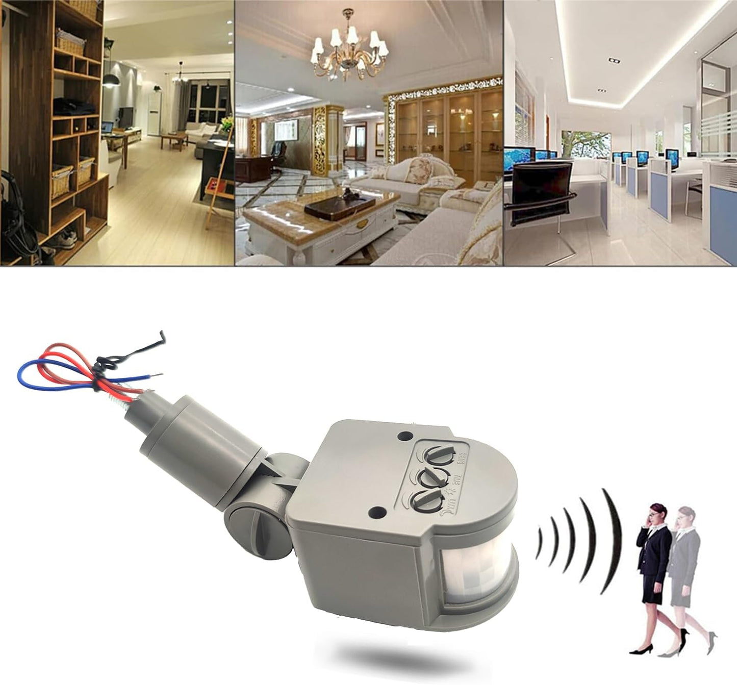 HANNAHONG AC110-220V, PIR Motion Detector, Passive Infrared Smart Sensor Switch, Waterproof Outdoor,Human Body Sensor