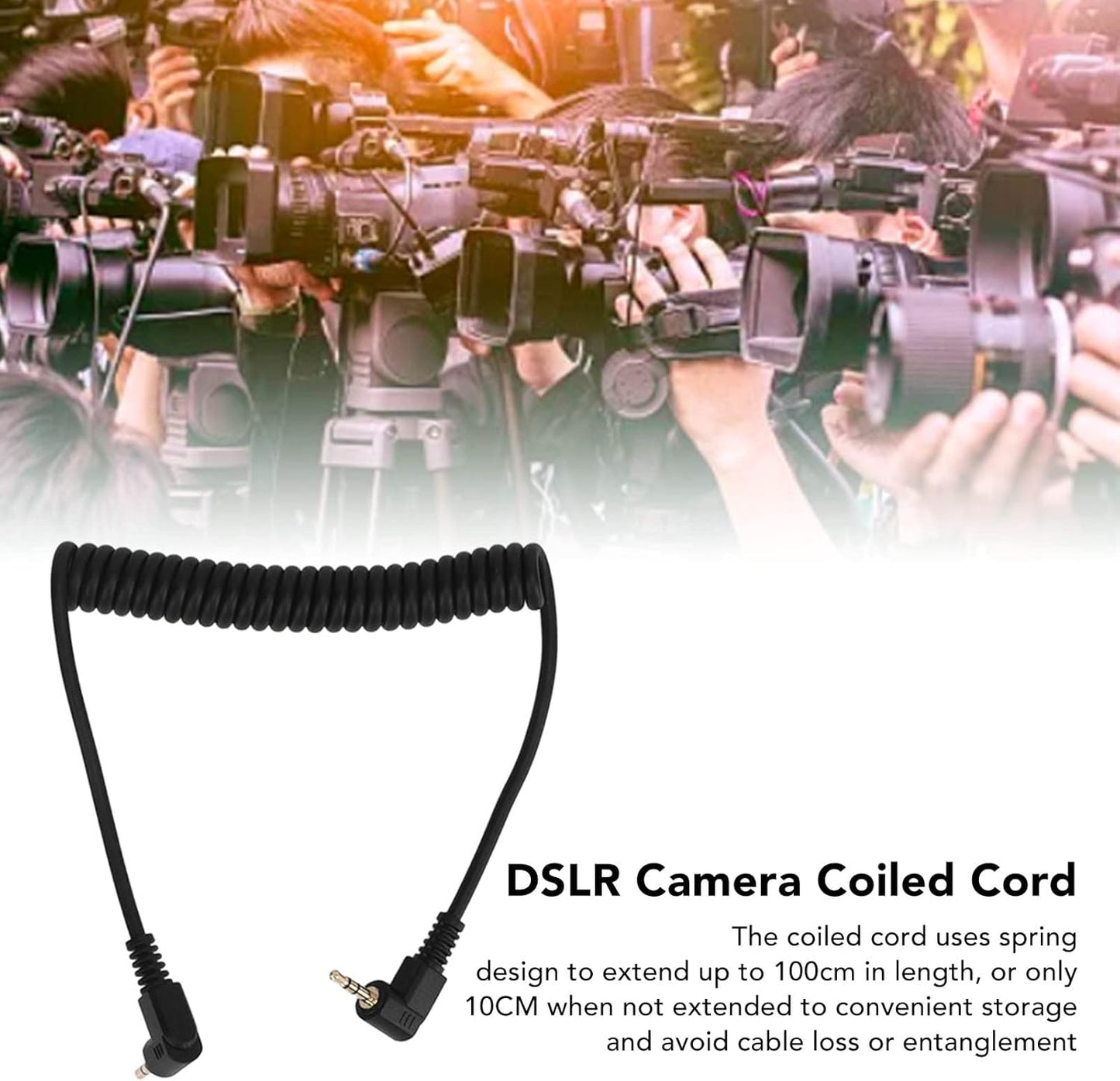 2.5mm CB2 3.3ft 2.5mm 100cm Camera Remote Control Shutter Release Cable Cord, to Male Flash PC Sync Cable, Compatible