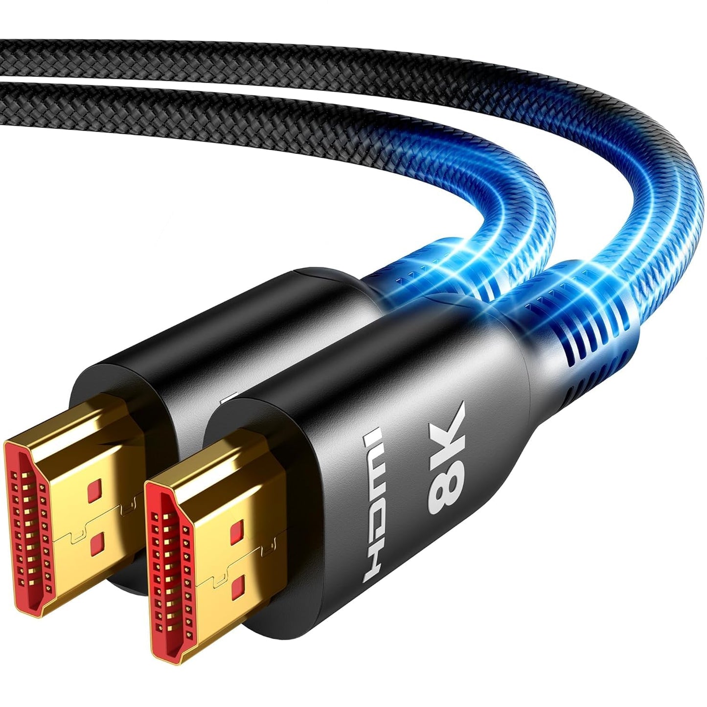 25FT, 8K 4K 2.1 Speed[48Gbps 8K@60Hz 4K@120Hz], 2.2&2.3, 10-Compatible Highwings Long HDMI Cable HDMI Cord Ultra High