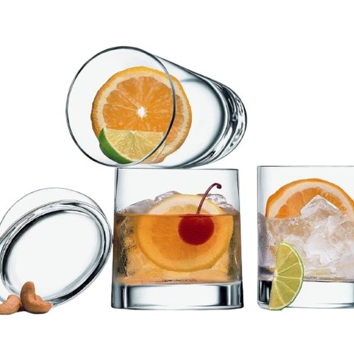 Luigi Bormioli Veronese DOF Glasses Set of 6 – 11.5 Oz Clear Tumblers for Whiskey, Bourbon, Scotch & Cocktails – Sturdy Barware for Home Entertaining – Lead-Free Glass Drinkware