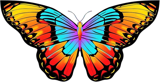 Xida Butterfly Kite for Kids & Adults, Easy to Fly, Ages 4-8, Large Kite with 300ft Handle, Perfect for Beach Trips