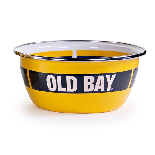 Golden Rabbit Enamelware Salad Bowls, 24 ounce, Old Bay, Set of 4