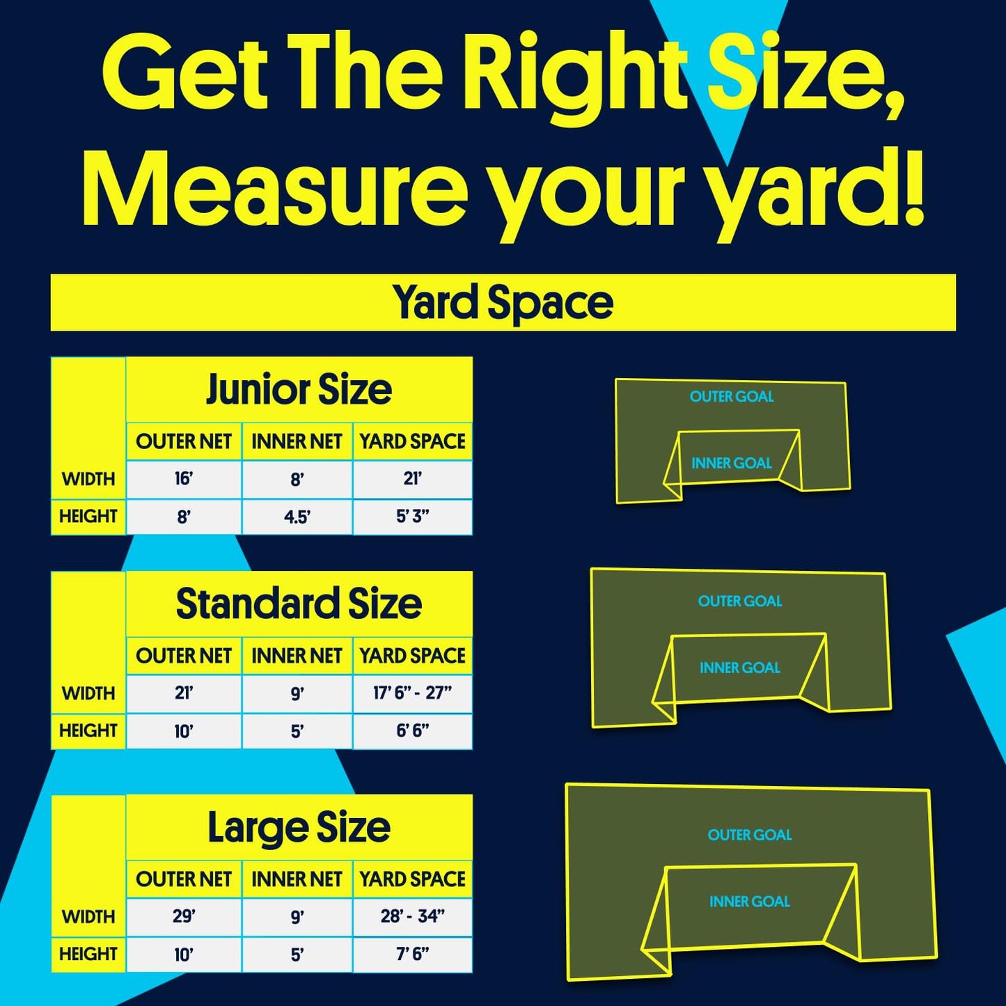 Open Goaaal Soccer Goals & Soccer Backstop Net with Rebounder - All-in-One Backyard Net, Large Size - Sports & Outdoors Soccer Goal for Volley, Passing, Solo Training - Outdoor Kids Play Equipment