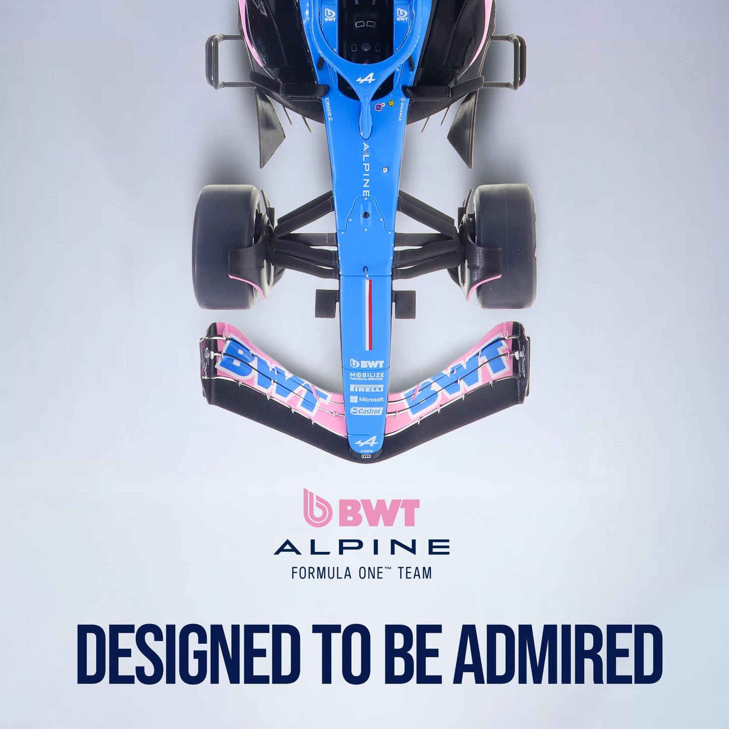 LUPPA Formula 1 ALP A523 Model kit - 1:18 Scale Racing F1 ALP A523 Model Inspired by Pierre Gasly & Esteban Ocon l Building kit, Collectible diecast, 140 Pieces