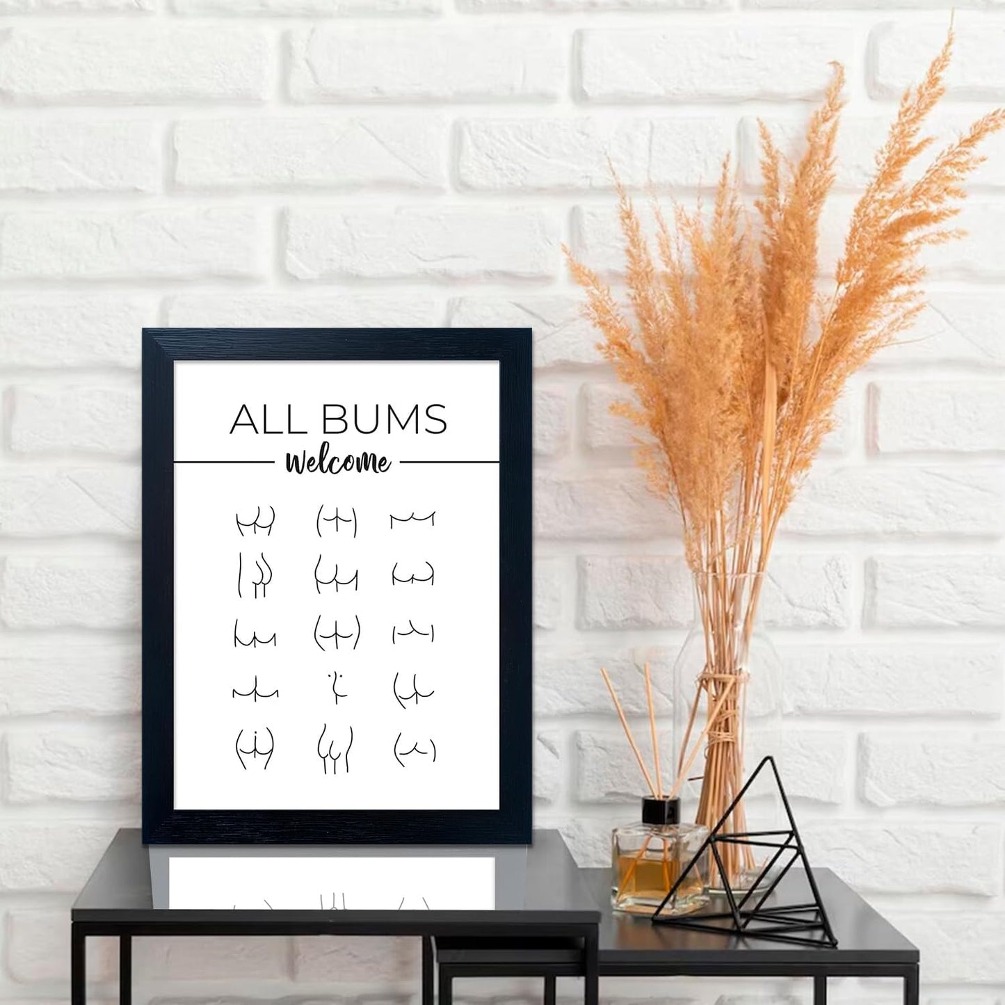 Regine Switzerland Funny Bathroom Wall Art - Humorous Black and White Canvas Print for Guest Toilets