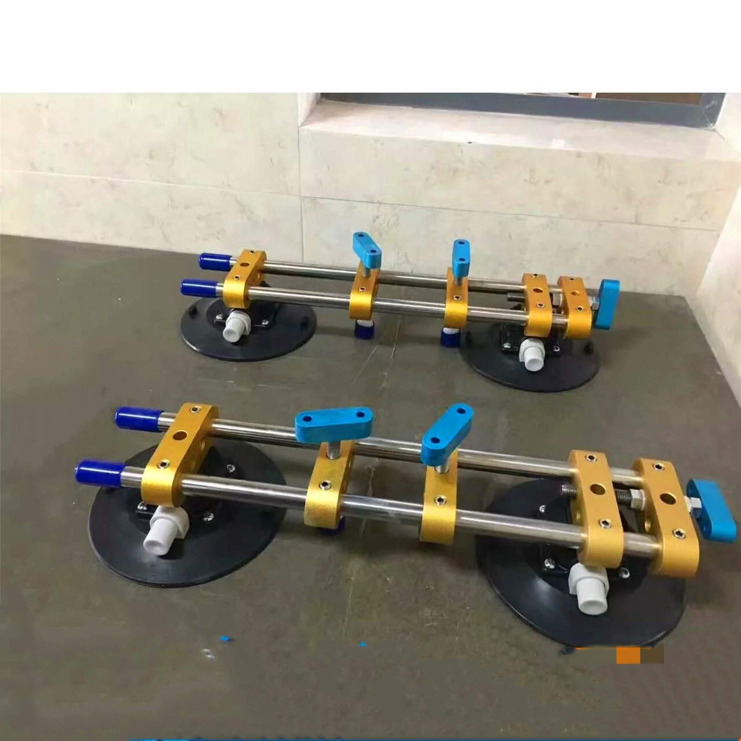 ZUOS A Pairs of Seamless seam Setter with 6" Suction Cups for Seam Joining & Leveling/Professional Countertop, granite， Stone, Marble Slab Installation. (double pole 2 PCS)