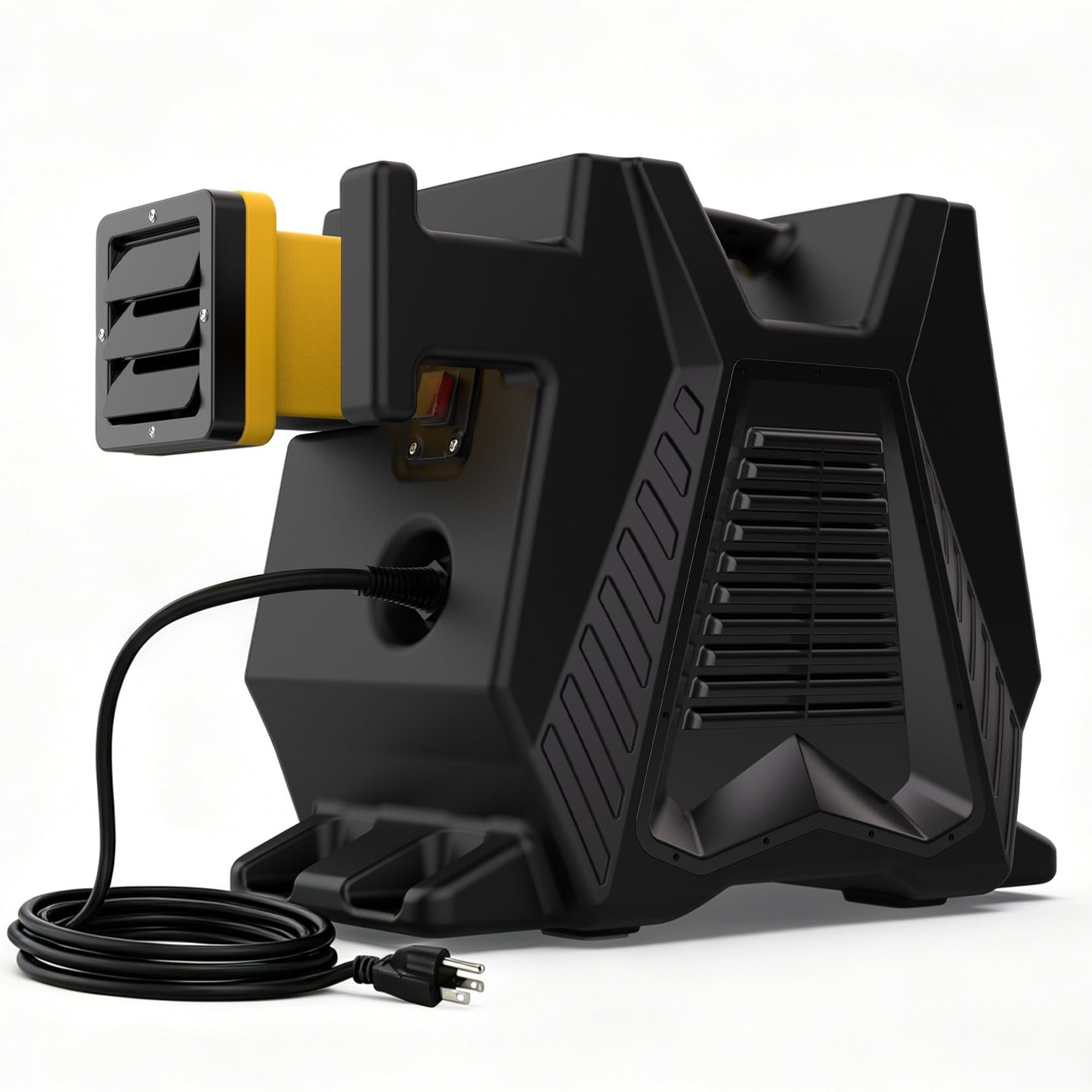 Huilynsen Air Blower for Inflatables 1.5 HP,Commercial Bounce House Blower with Double-Sided Fan Blade 1500 CFM PP Weatherpoof Blower Fan for Inflatable Water Slide,Paint Booth(Black&Yellow)