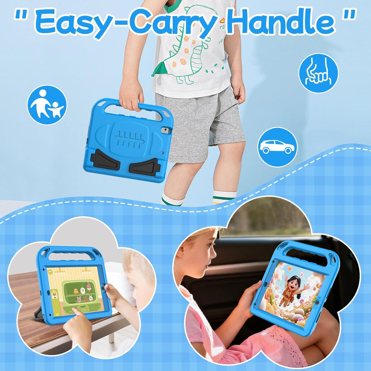BMOUO 6th/5th 9.7-inch, 2017/2018), 9.7/Air 2 6th 5th Kids Case for iPad Generation (iPad iPad Cas e with Screen