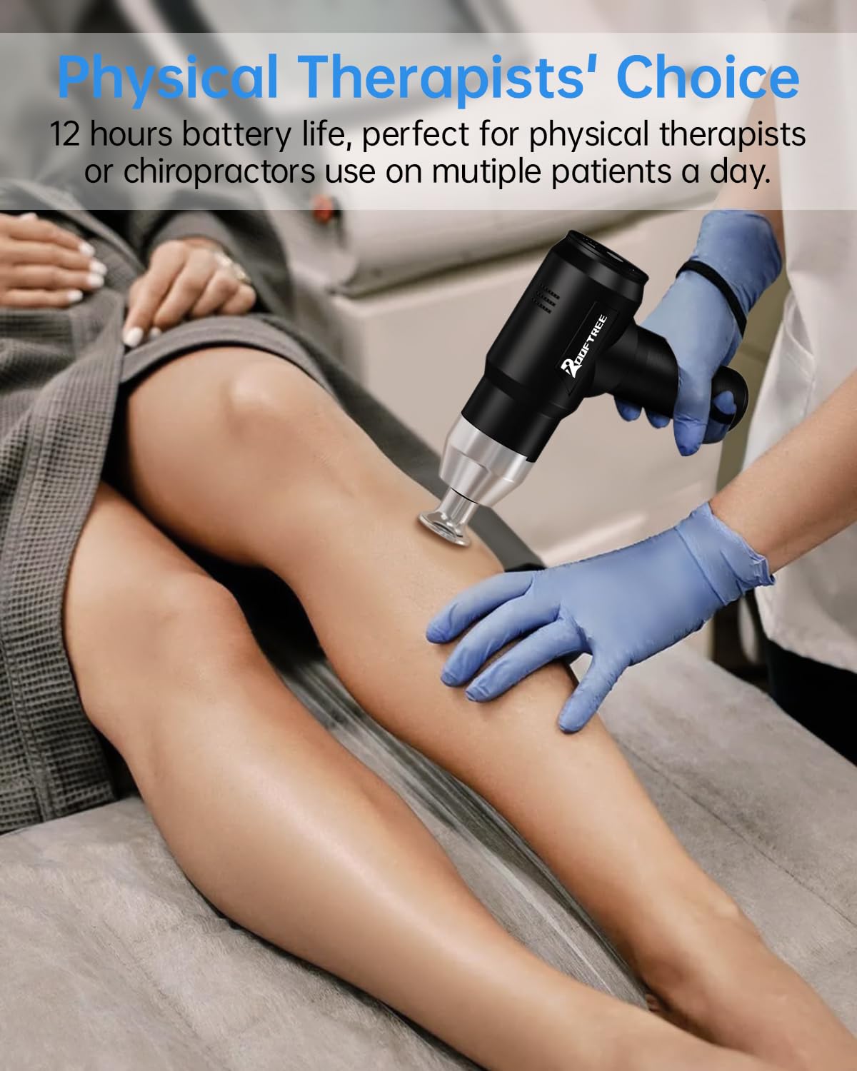 Deep Tissue Massage Gun for Athletes with Metal Heads,90W High-Powered Brushless Motor, 60lbs Stall Force,12 Hrs Battery Life for Professional Therapist Use,Relieve Sore Muscles and Stiffness-R20