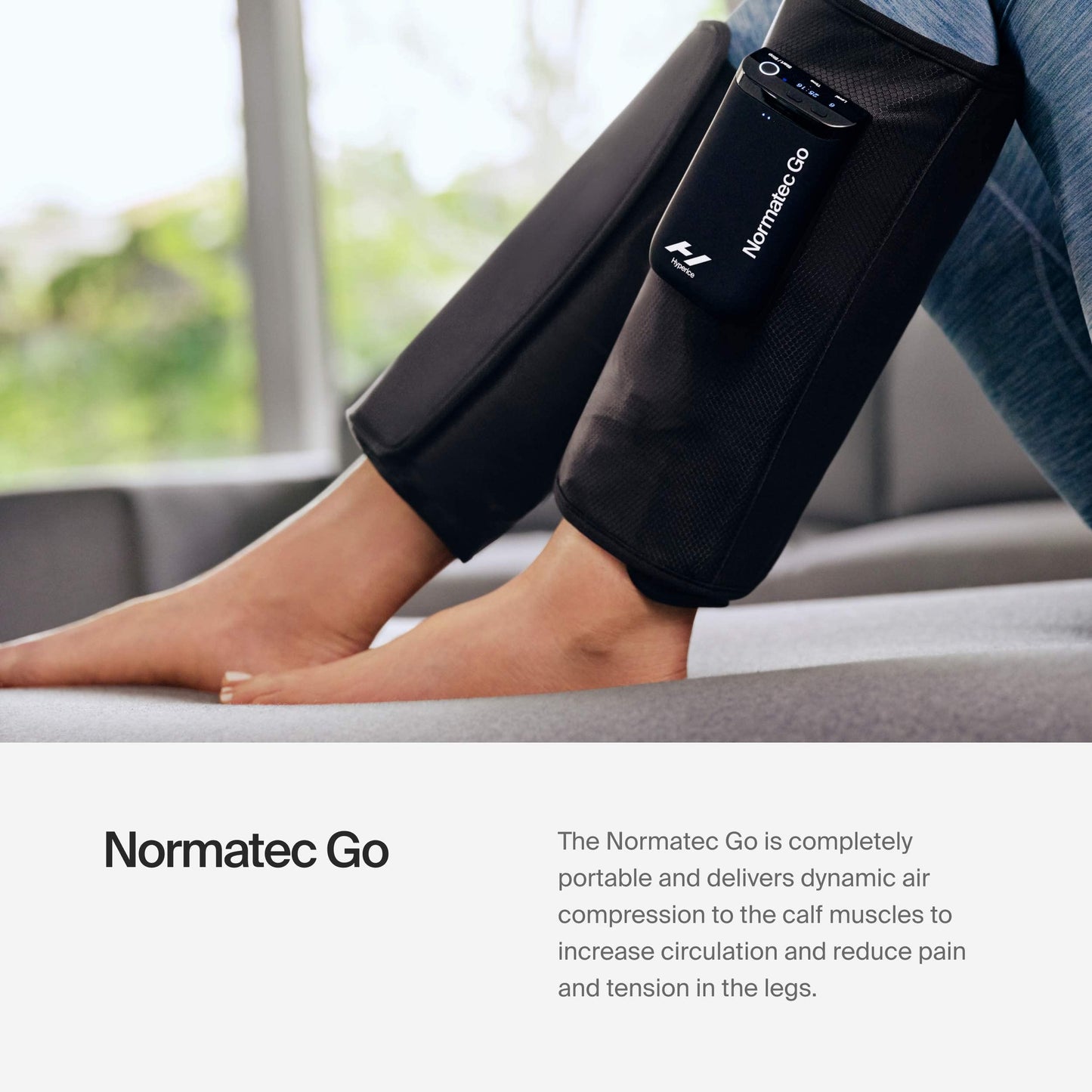 Hyperice Normatec Go Calf - Recovery System with Patented Dynamic Compression Massage Technology - Targeted Relief for Pain and Inflammation