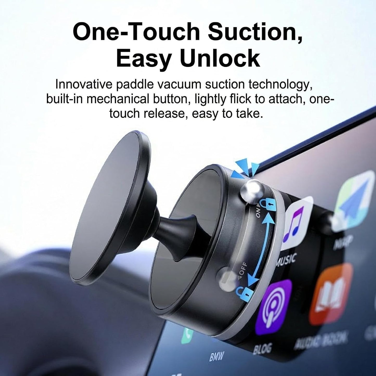 AYAHAIR 360degrees 17 N52 16 15 14 13 12 Vacuum Magnetic Car Phone Mount Rotation Phone Holder for Car Magnets Strong