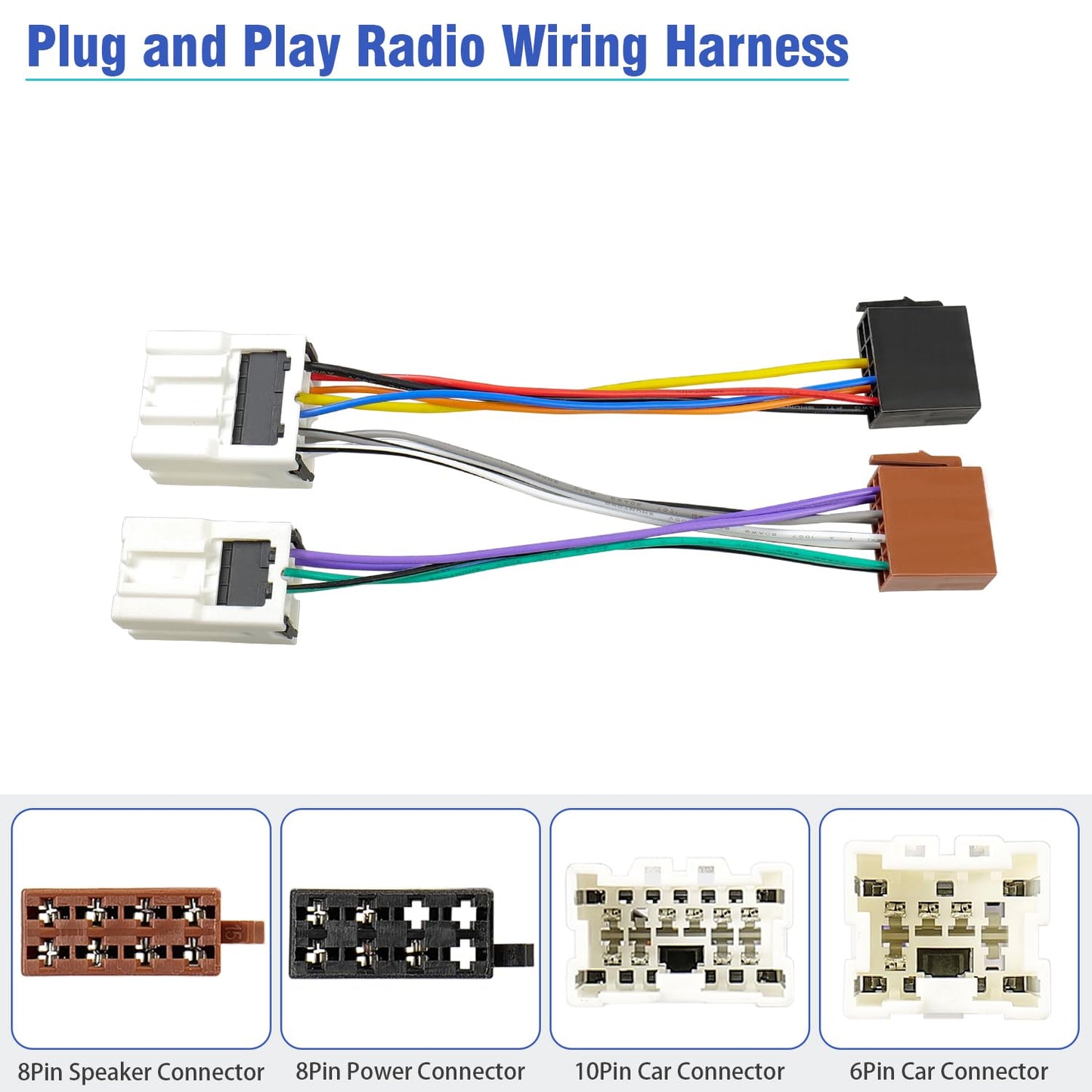 1995-2008,Compatible 1990-2008,10Pin 6Pin ISO Radio Wiring Harness for Nissan Stereo Wire Adapter with Infiniti Radio