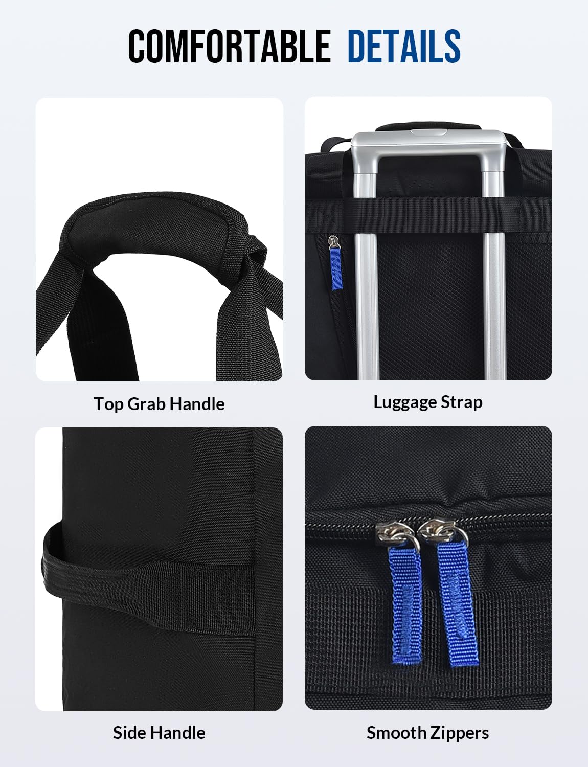 Celvetch Gym Bag for Men Women with Shoes Compartment 3-in-1 Sports Travel Duffel Bag Multipurpose Weekender Overnight Backpack with Wet Pocket - Black