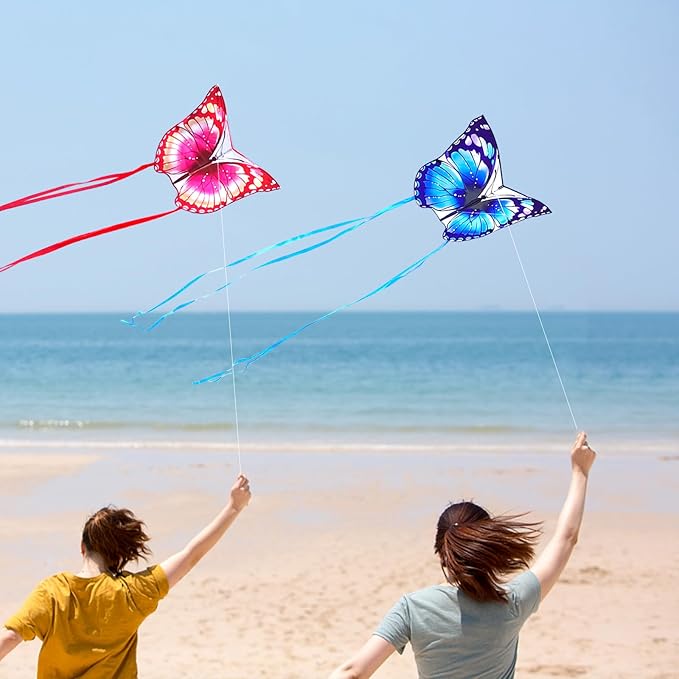 Mint's Colorful Life Butterfly Kite for Kids & Adults Easy to Fly, Large Single Line Kites with 300ft String Kite Handle