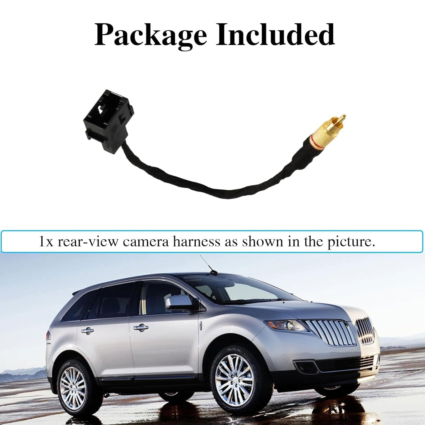 KPALAG 4 Inch 8 Inch Sync2 Sync3,Replace#:HC3Z-19A387-B, HU5Z-19A387-A Backup Camera Harness Adapter Replacement to PNP