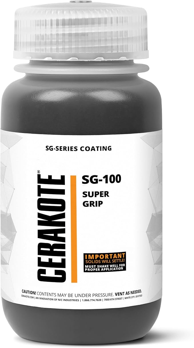CERAKOTE® (AIR Cure Super Grip - The Permanent Non-Slip Coating for Marine, Sports, Outdoor/Indoor, + Other Industry, Applications - Tactile Soft Touch Texture!