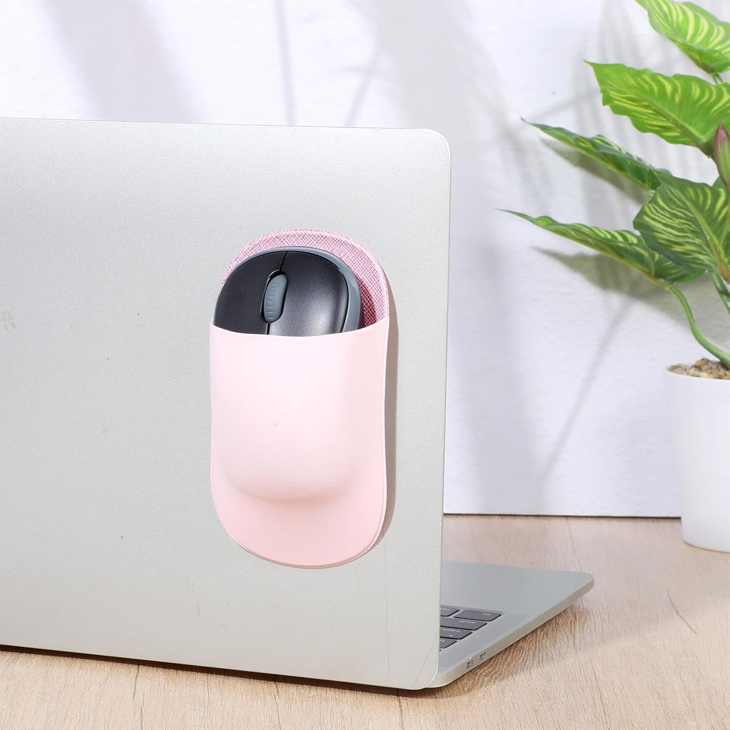 Zelphvt Slim Mouse Holder for Laptop, Mouse Pouch Case Sleeve for Laptop, Universal Mouses Pouches Adhesive Pocket