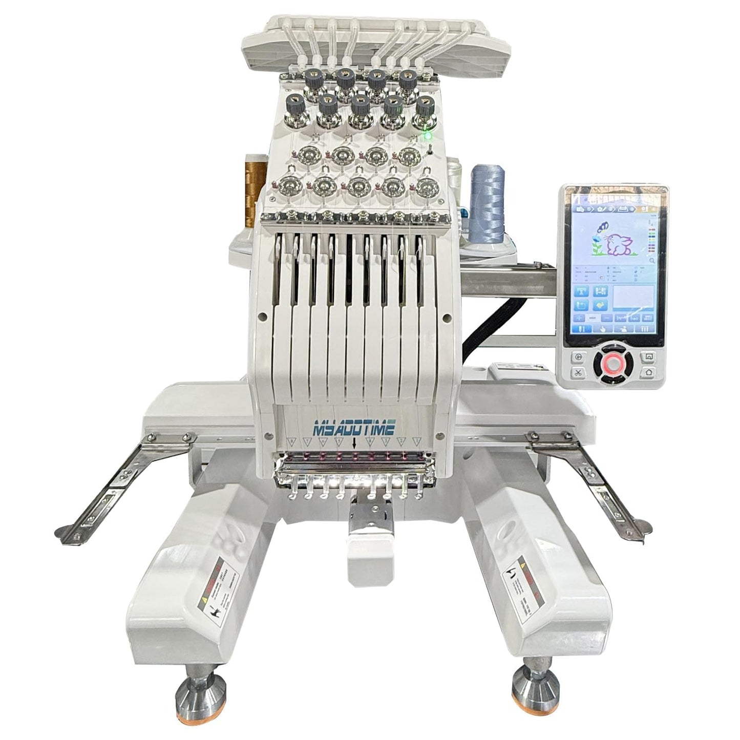 MYADDTIME Embroidery Machine with 8 Needles, 7" Touch Screen, 7.8"x11.8" Embroidery Area, New Gen of Home & Small Business Embroidery Machine for Flat, Hat, T-shirt and more