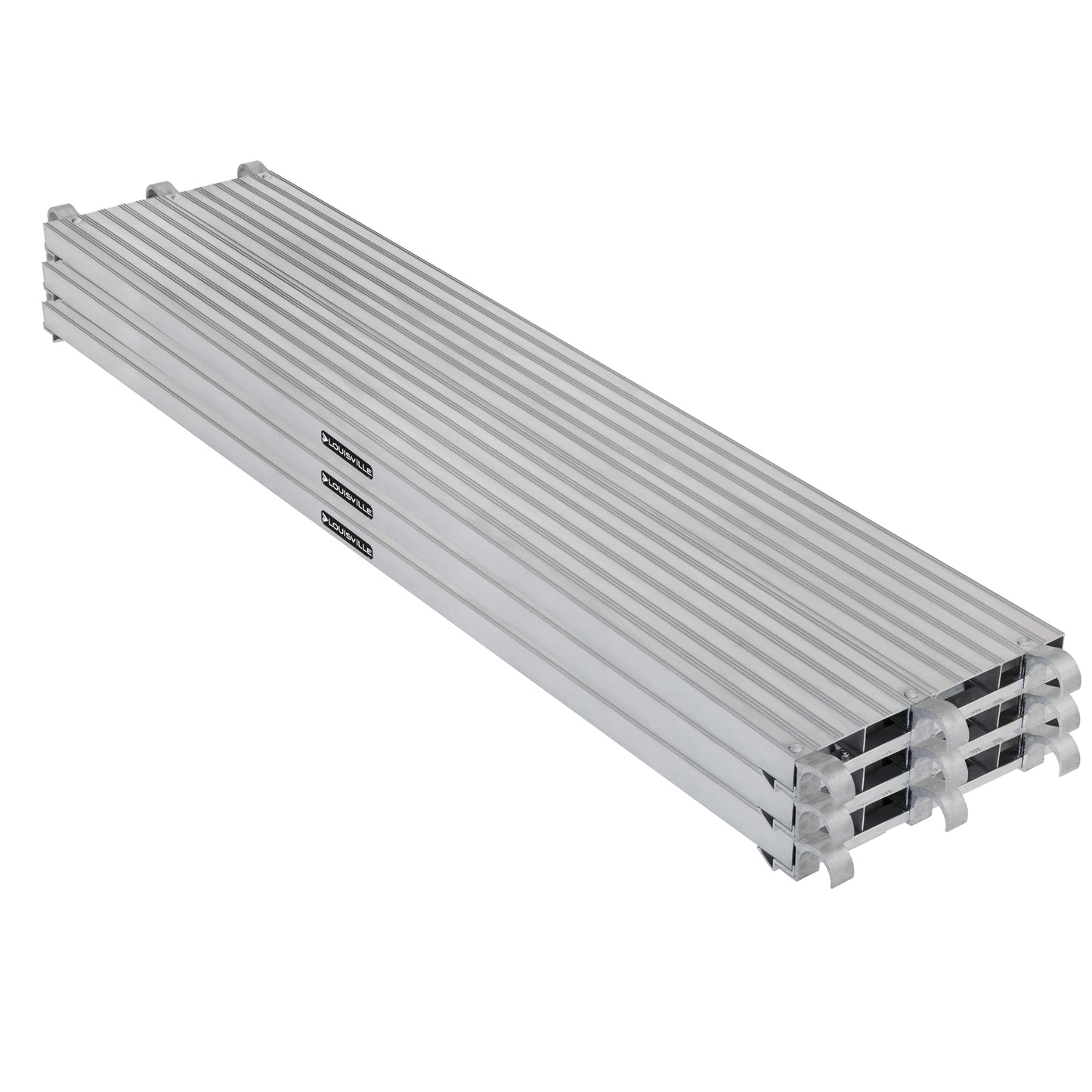 Louisville Ladder 7 ft. x 19 in. (3-Pack) Scaffolding Platform, Aluminum Work Platform and Scaffold Plank, 75 psf-Load Capacity, PD9207-3