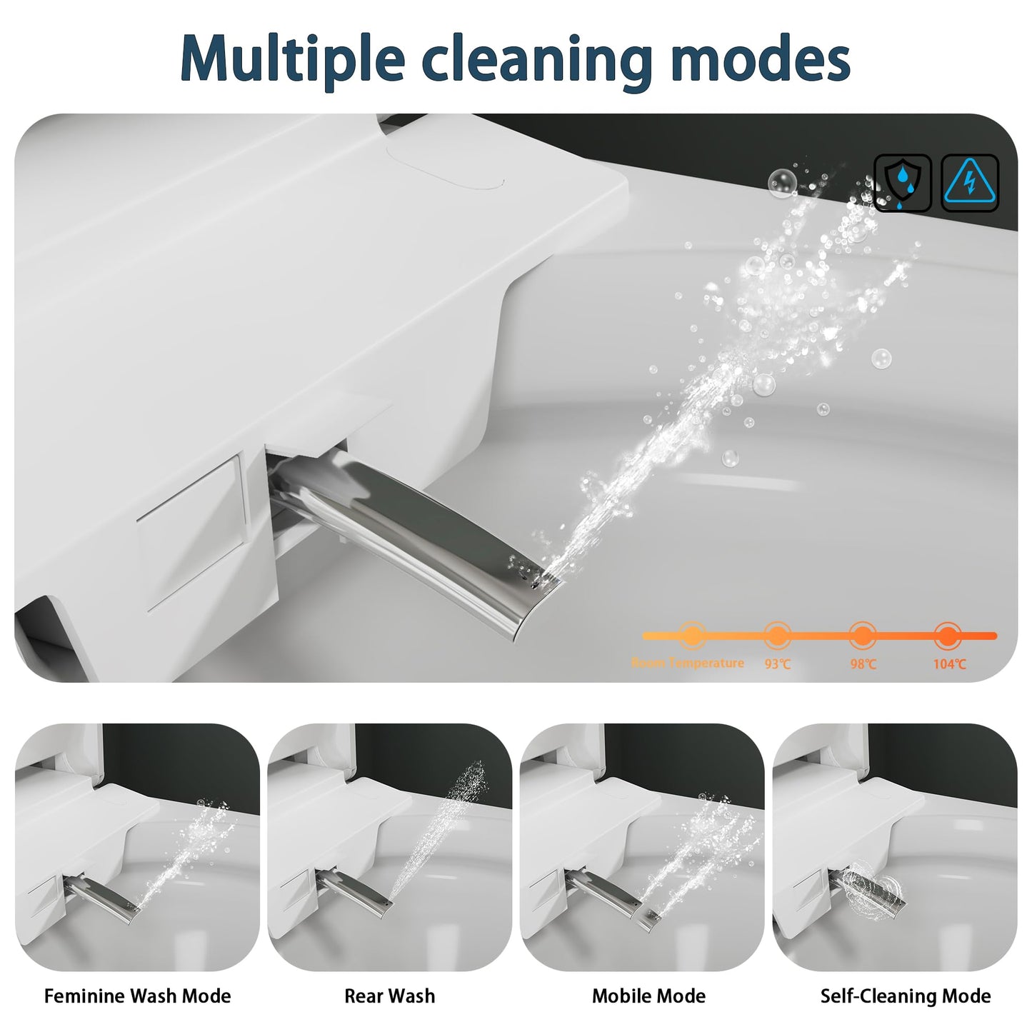 TOTTE Smart Toilet with Bidet Built-in, Auto Open/Close Lid, Auto Power 1000g MaP Flush, 1.28 GPF, One Piece Elongated Toilet with Instant Warm Water & Warm Air Dryer, Built-in Aroma