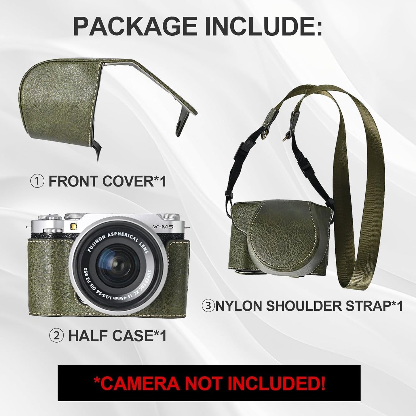 XM5 X-M5 XM5 VOVMOEYA Protective Camera Case for Fujifilm Mirrorless Camera,Fuji Camera Case Fuji Half Case With Front