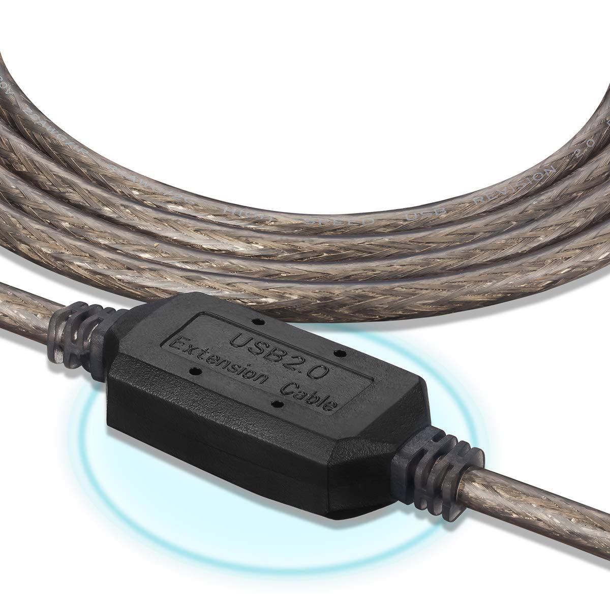 2.0 60Ft (60Ft/20M) Active USB Printer Cable - A-Male to B-Male High Speed Printer/Scanner/Repeater Cable for HP