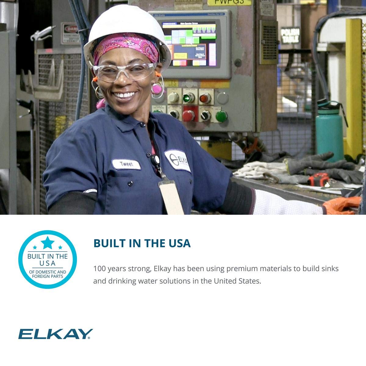 Elkay Wall Mount Mechanical Activation ADA Cooler Non-Filtered Non-refrigerated Stainless