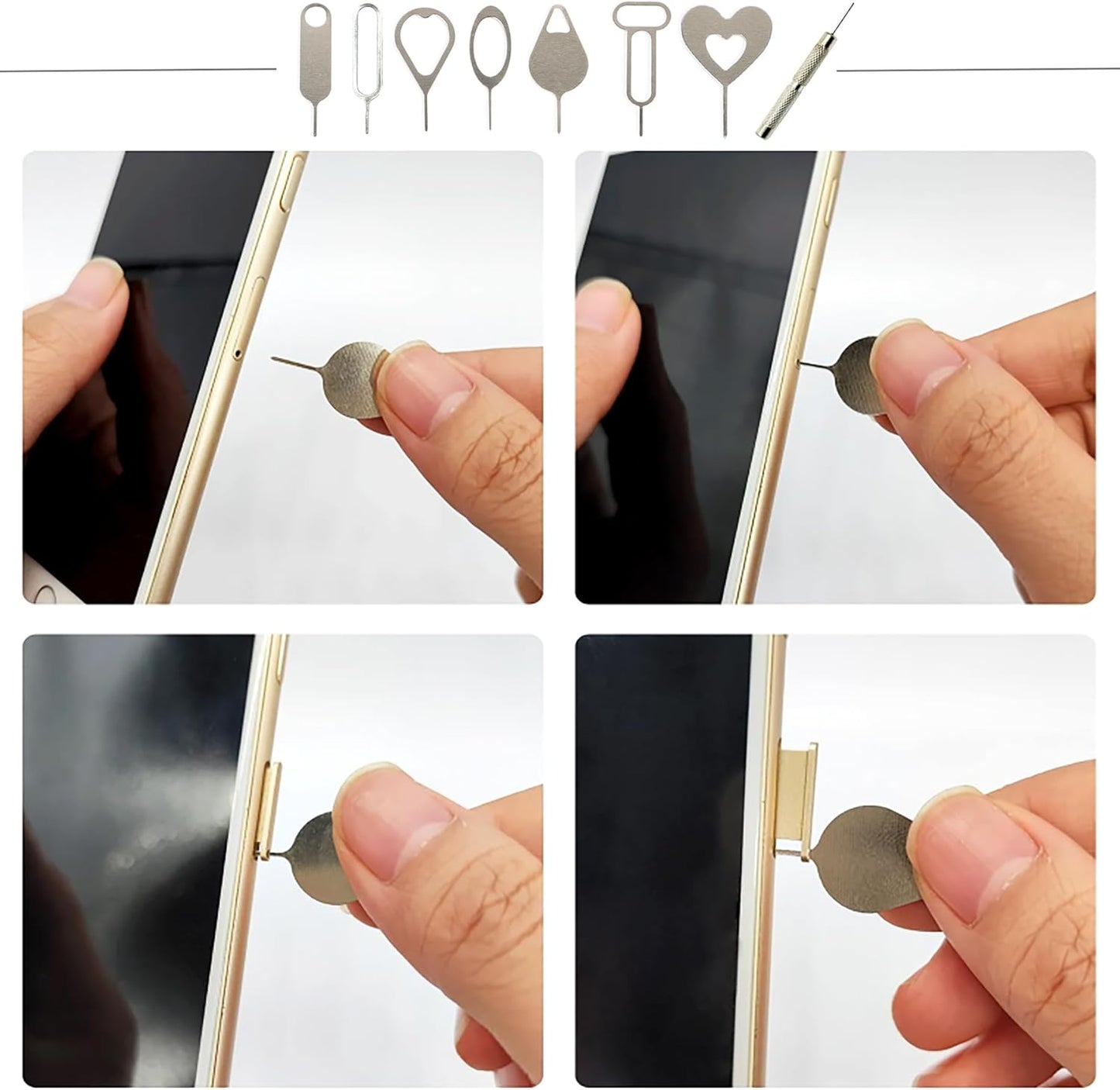 16 Set,SIM Pcs SIM Card Removal Tool Tray Openers Needle Ejector for All iPhone iPad Samsung Galaxy Smartphones & Smart