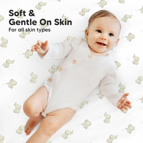 Elly Mini Crib Sheets - 2-Pack Fitted Organic Cotton Bedding | Soft & Breathable 38x26 Playard Covers