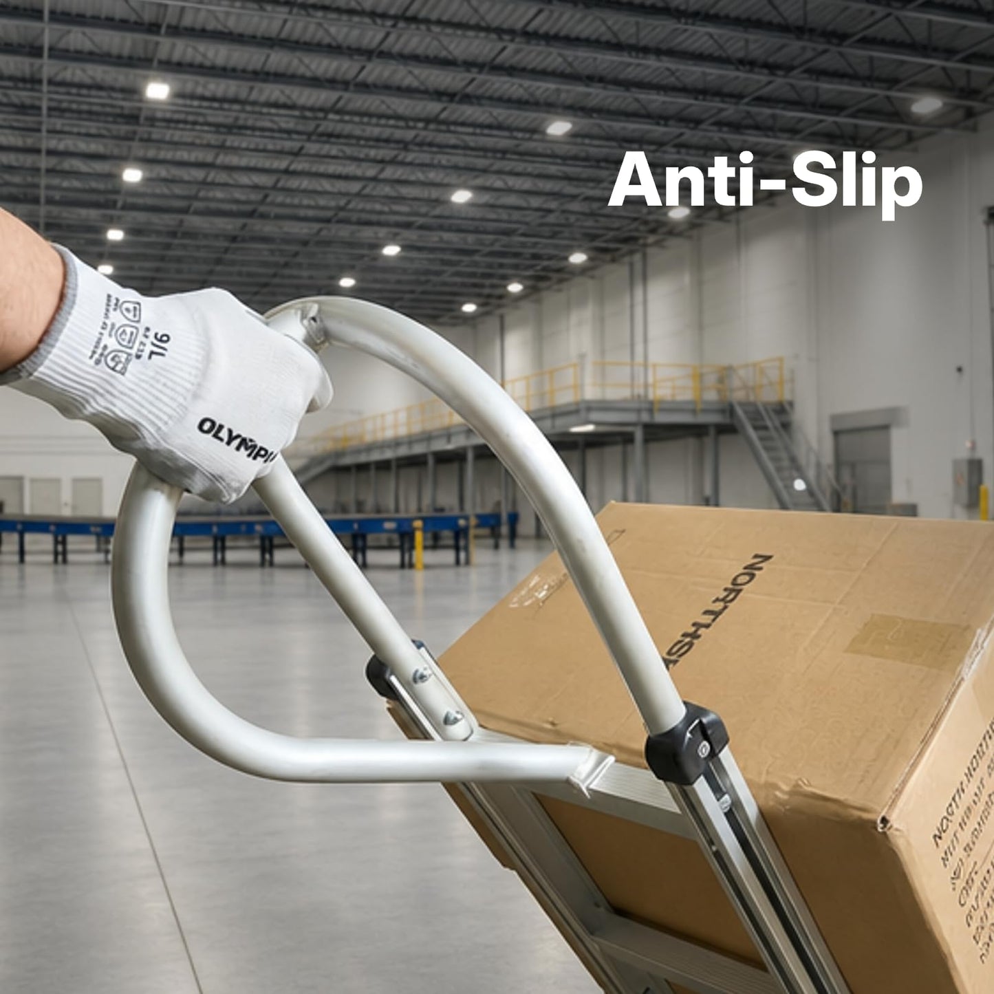 550 lbs Heavy Duty Aluminum Ergonomic Loop Handle, 10" Solid Rubber Wheels, Beveled Nose Plate, Ideal for Transporting Heavy Items, Portable and Durable Aluminum Frame (Curved Handle,550lb)