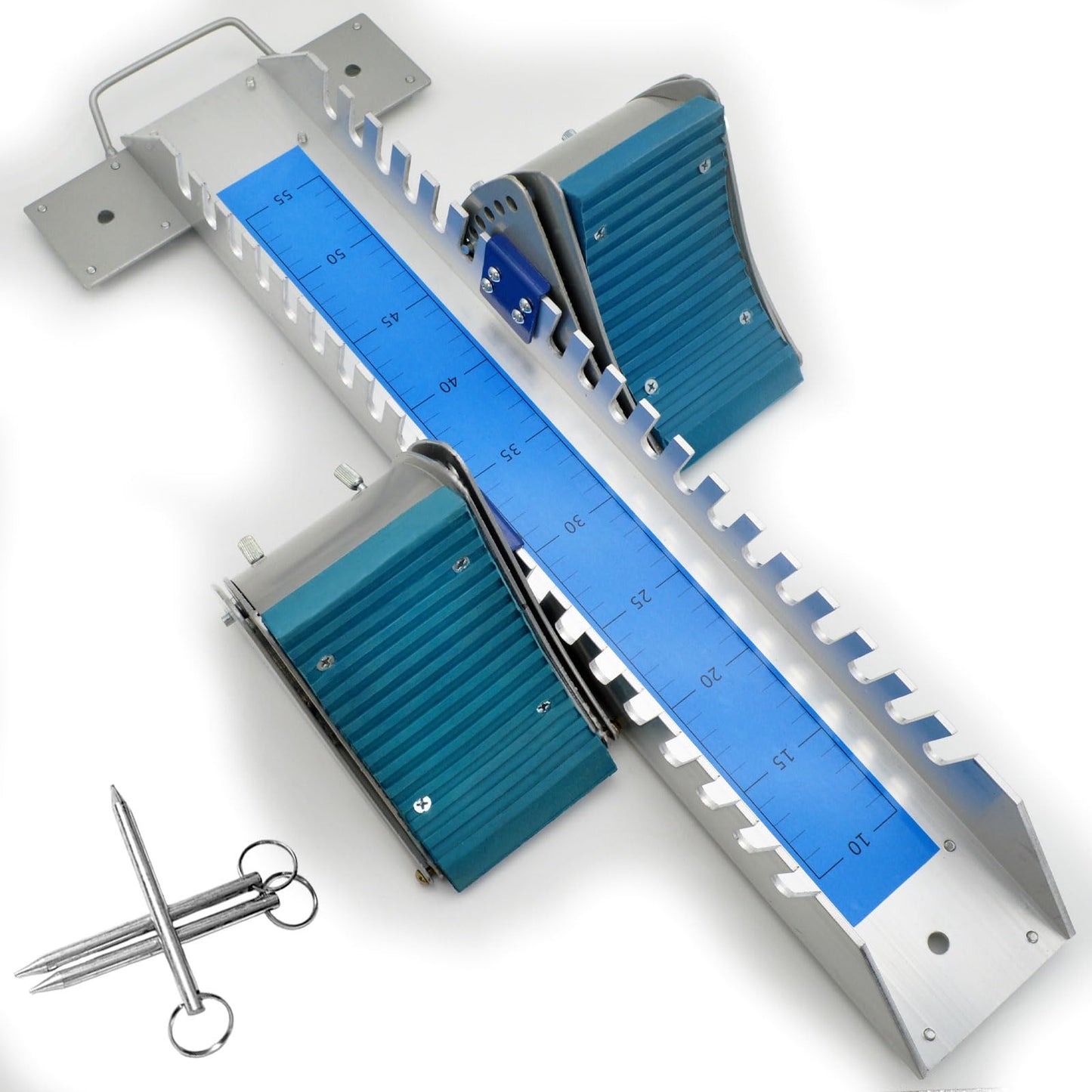 DITOSH Starting Blocks Multi-Function 6 Angle Adjustable Aluminum Track and Field Starting Block for Sprinting for Athletics Plastic Runway Cinder Track-Blue 25 in