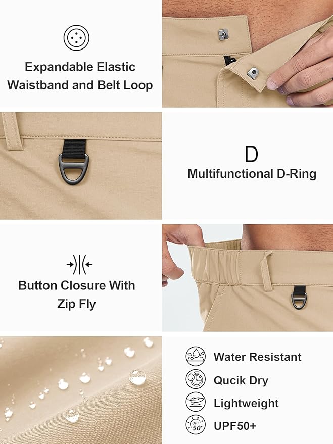 NORTHYARD Men's Cargo Hiking Shorts 9" Lightweight Outdoor Tactical Work Camping Sport Golf Casual Travel Fishing Multipocket