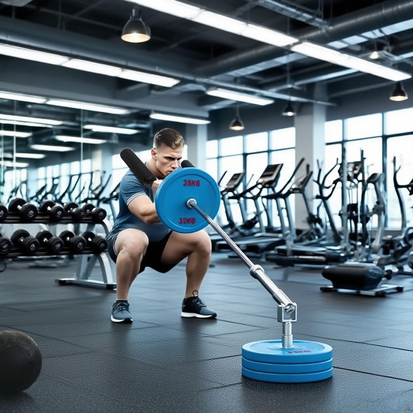 LTTGX Viking Press Handle Landmine Attachment: T-Bar Row Landmine Attachment for 2-Inch Olympic Barbell - Barbell Grips Gym Home Equipment for Build Arm Shoulder Back Muscles