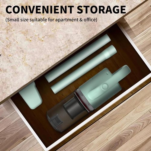 KEROMEE Cordless Vacuum Cleaner - Lightweight 2-in-1 Handheld Stick for Pet Hair & Hardwood Floors