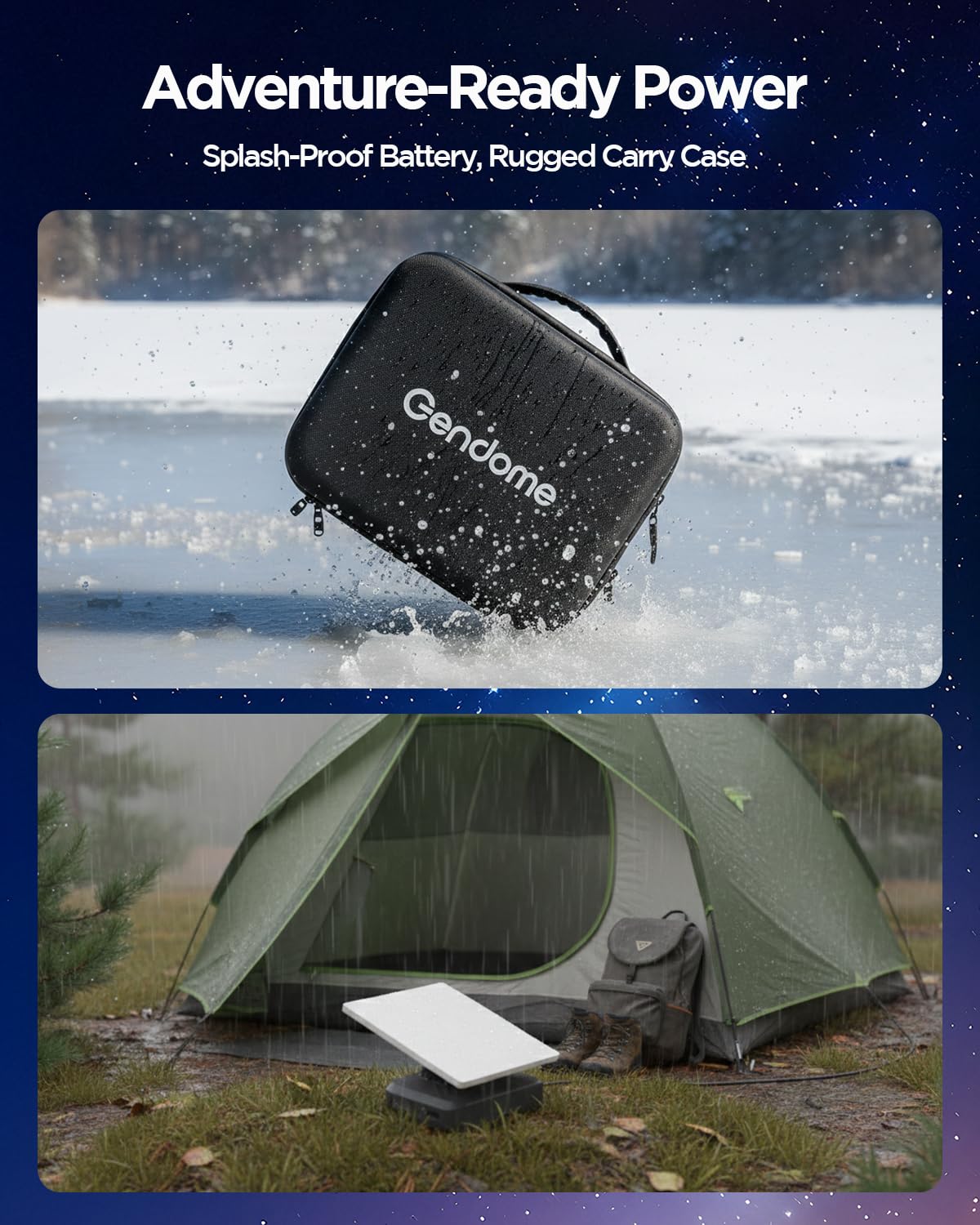 StarGrid All-in-One Kit for Starlink Mini, 288Wh 90000mAh Battery Pack Compatible with Starlink Mini, LiFePO4 Power Bank with Custom-Fit Carrying Case, for Travel Outdoor Camping
