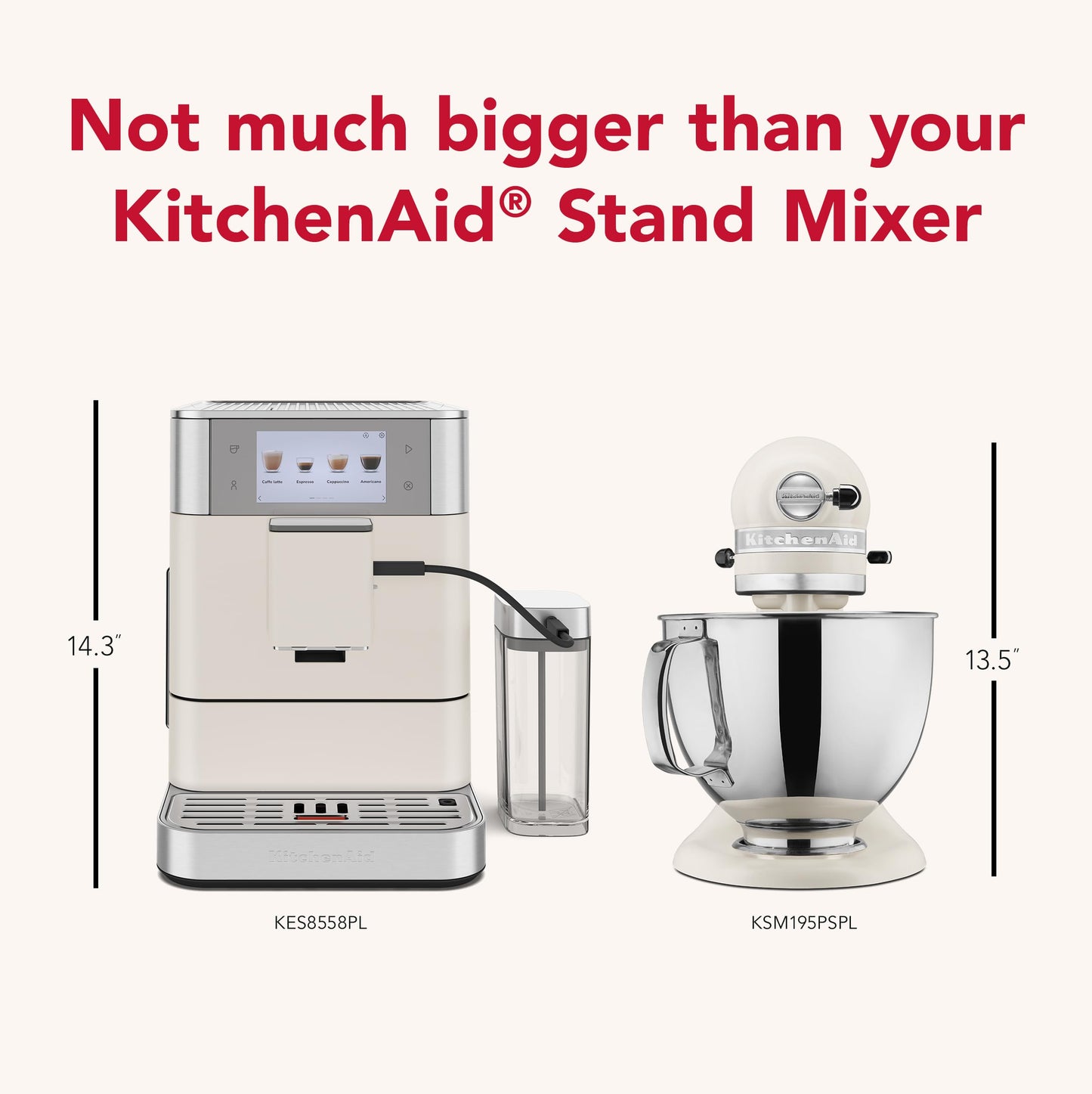 KitchenAid Fully Automatic Espresso Machine KF8, KES8558PL, Porcelain White