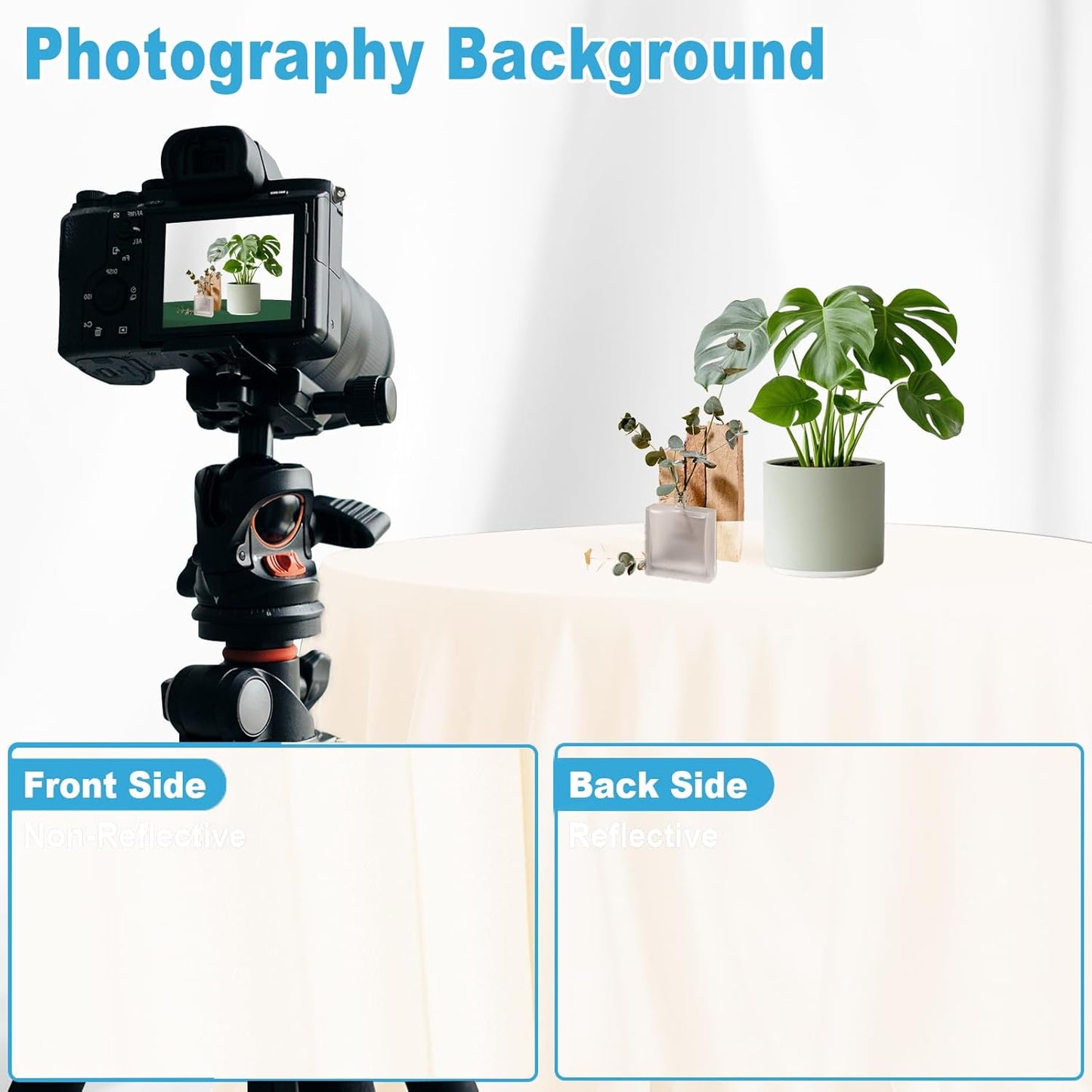 LYLYCTY 6X9 Ivory Backdrop for Photoshoot Professional Photo Backdrop Background Curtain for Product Photography