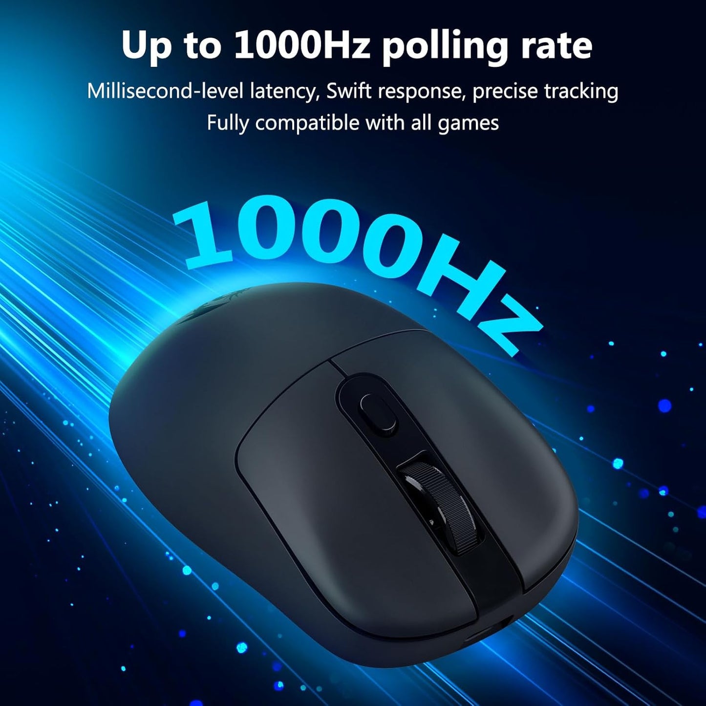 Redragon 58g 12,000 2.4G/Bluetooth/USB-C, PAW3311 75Hr 6 Programmable Wireless Gaming Mouse, Lightweight, DPI, Tri-Mode