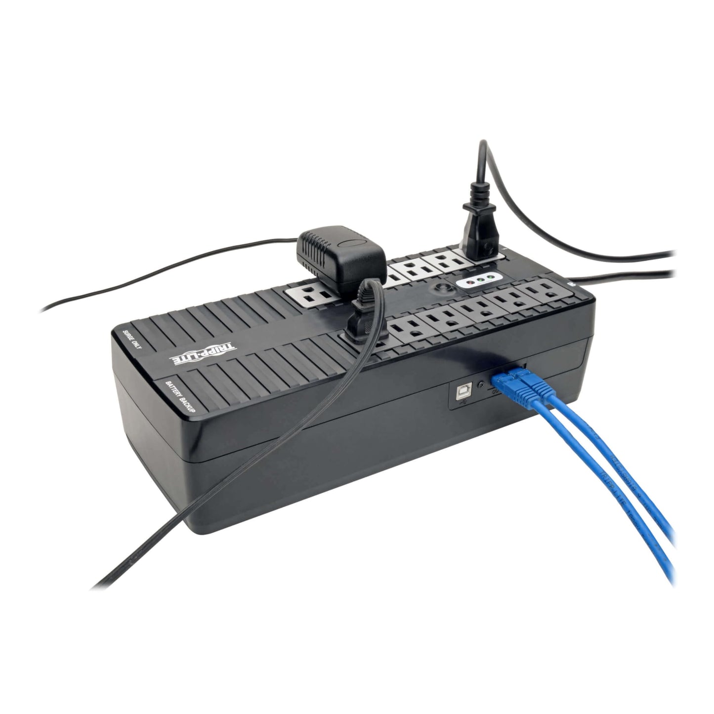Eaton Tripp Lite Series INTERNET750U Small UPS Battery Backup & Surge Protector, 750VA / 450W, 12 Outlets, Computer Uninterruptible Power Supply Units for PC, 3-Year Warranty & $100,000 Insurance